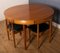 Rounded Teak Dining Table & Chairs by Hans Olsen for Frem Rølje, 1960s, Image 1