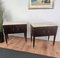 Mid-Century Italian Art Deco White Marble Top Nightstands Tables, Set of 2 4
