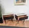 Mid-Century Italian Art Deco White Marble Top Nightstands Tables, Set of 2 6