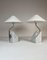 Lampade da tavolo Mid-Century in marmo e acciaio di Bergboms, Svezia, anni '70, set di 2, Immagine 3