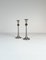Art Deco Candelholders in Pewter and Brass, Sweden, 1930s, Set of 2 3