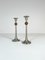 Art Deco Candelholders in Pewter and Brass, Sweden, 1930s, Set of 2 2