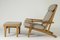 Fauteuil et Repose-Pieds par Hans J. Wegner pour Getama, Set de 2 2