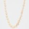 20th Century Diamond Falling Cultured Pearl Necklace in 18 Karat Yellow Gold 11