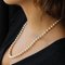 20th Century Diamond Falling Cultured Pearl Necklace in 18 Karat Yellow Gold 9