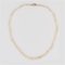 20th Century Diamond Falling Cultured Pearl Necklace in 18 Karat Yellow Gold, Image 3