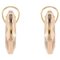 French 20th Century 18 Karat Rose Gold Hoop Clip Earrings 1