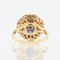 French Art Deco Style Octagonal Sapphire and Diamonds Ring in 18 Karat Yellow Gold 11