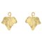 French 18 Karat Yellow Gold Leaves Earrings, 1960s 1