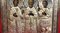 Antikes russisches Bild der Heiligen Antonius, John und Eustathius in einem silbernen Rahmen 14