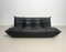 Canapé Togo Mid-Century en Cuir Noir par Michel Ducaroy pour Ligne Roset, 1970s 9