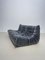 Mid-Century Black Leather Togo Sofa by Michel Ducaroy for Ligne Roset, 1970s 6