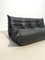 Canapé Togo Mid-Century en Cuir Noir par Michel Ducaroy pour Ligne Roset, 1970s 10