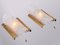 Glass & Brass Wall Sconces by J. T. Kalmar, 1960s, Set of 2 3