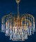 Lámpara de araña grande de cristal de Murano iridiscente, años 70, Imagen 2