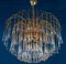 Lámpara de araña grande de cristal de Murano iridiscente, años 70, Imagen 8