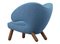 Pelican Chair in Wood and Fabric by Finn Juhl, Image 3