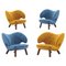 Pelican Chairs in Wood and Fabric by Finn Juhl, Set of 4, Image 1