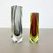 Faceted Murano Glass Sommerso Vases, Italy, 1970s, Set of 2 5