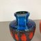 Vase Fat Lava Op Art Multicolore en Poterie de Bay Ceramics, Allemagne, Set de 2 7