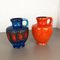 Multi-Colored Fat Lava Op Art Pottery Vase from Bay Ceramics, Germany, Set of 2 2