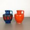 Mehrfarbige Fat Lava Op Art Keramikvase von Bay Ceramics, Deutschland, 2er Set 3