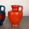 Vase Fat Lava Op Art Multicolore en Poterie de Bay Ceramics, Allemagne, Set de 2 5