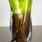 Large Vintage Green Brown Hand Blown Crystal Glass Vase from Joska, Germany, 1970s, Image 4