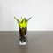 Large Vintage Green Brown Hand Blown Crystal Glass Vase from Joska, Germany, 1970s, Image 3