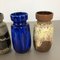 Vintage Pottery Fat Lava 242-22 Vases from Scheurich, Germany, Set of 4, Image 5