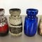 Vases Fat Lava 242-22 Vintage en Poterie de Scheurich, Allemagne, Set de 4 4