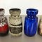 Vintage Pottery Fat Lava 242-22 Vases from Scheurich, Germany, Set of 4 4