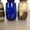 Vases Fat Lava 242-22 Vintage en Poterie de Scheurich, Allemagne, Set de 4 6