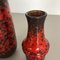 Multi-Colored Pottery Fat Lava Vases from Scheurich, Germany, 1970s, Set of 2, Image 10