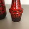 Multi-Colored Pottery Fat Lava Vases from Scheurich, Germany, 1970s, Set of 2, Image 11