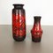 Multi-Colored Pottery Fat Lava Vases from Scheurich, Germany, 1970s, Set of 2, Image 3