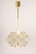 Large Frosted Glass and Brass Chandelier from Kinkeldey, Germany, 1970s 6