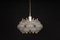 Large Frosted Glass and Brass Chandelier from Kinkeldey, Germany, 1970s, Image 4