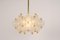 Large Frosted Glass and Brass Chandelier from Kinkeldey, Germany, 1970s 11