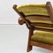 Golden Green Velvet Adjustable Armchair in Pitch Pine by Clemens Holzmeist, 1930 11