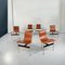Mid-Century Brown Leather Model T Chairs by Katavolos, Kelley and Littell for Laverne, 1960s, Set of 6 1