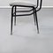 Italienische Mid-Century Stühle aus schwarzem Metall & gestreiftem Stoff, 1950er, 5er Set 10