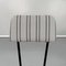 Mid-Century Italian Black Metal and Striped Fabric Chairs, 1950s, Set of 5, Image 7