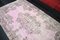 Alfombra turca en rosa pastel teñida a mano, Imagen 3