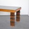 Art Deco Glas Tisch in Schwarz & Hellbraun 8