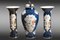 Antique Trumpet Vases and Lidded Jar, Set of 3 1
