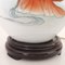Japanische Egg Tischlampe aus weißem Opalglas & Holz, 1960er 7