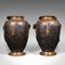 Large Antique Japanese Bronze Vases, Set of 2 5