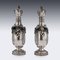 19th Century German Solid Silver & Glass Claret Jugs, 1890, Set of 2 5