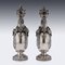 19th Century German Solid Silver & Glass Claret Jugs, 1890, Set of 2 7